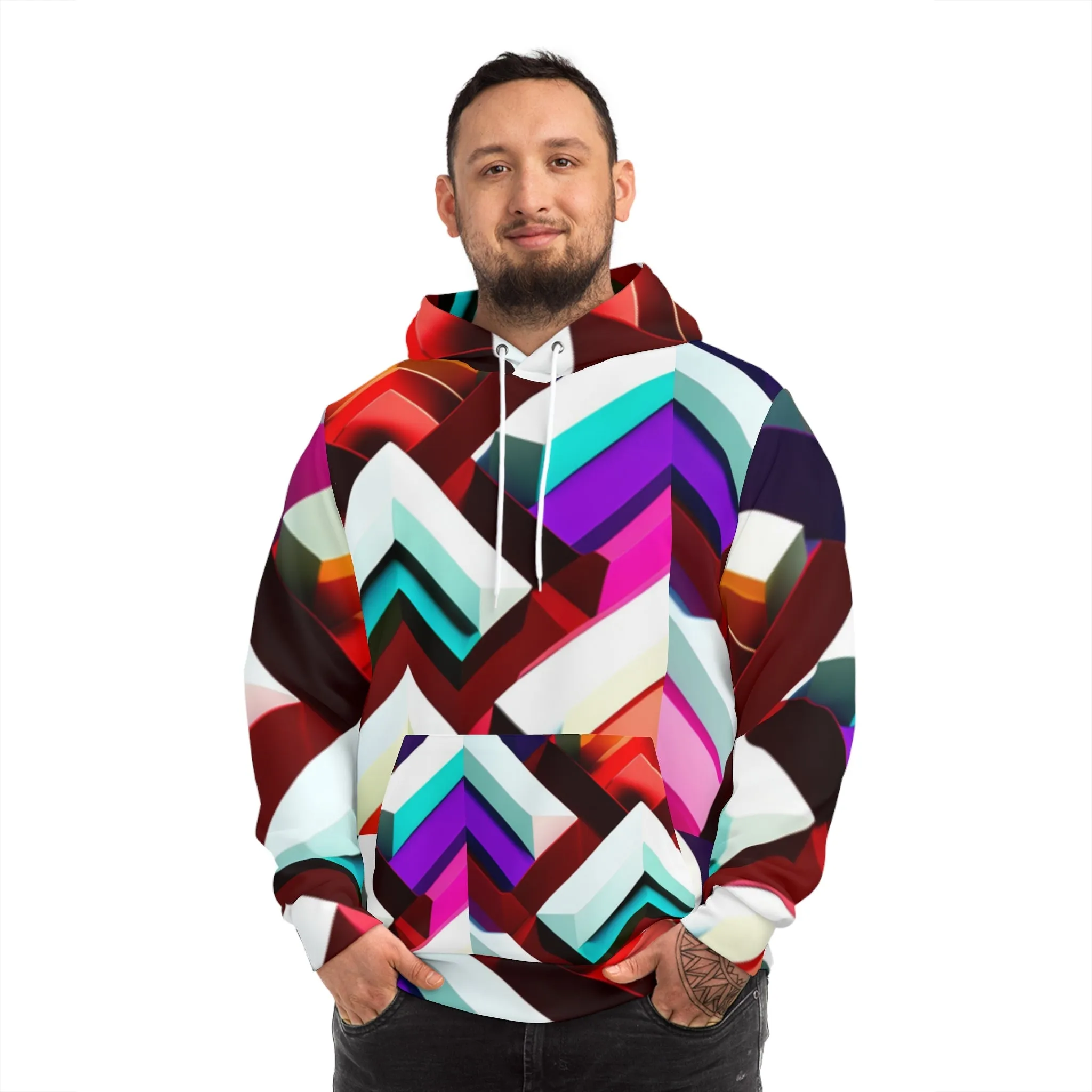 3d zigzag Fashion Hoodie