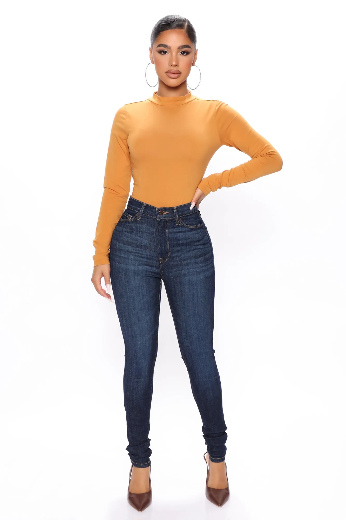 All For One Universal High Rise Skinny Jeans - Dark Wash