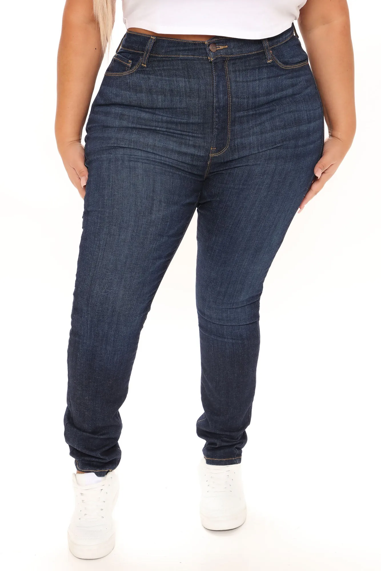 All For One Universal High Rise Skinny Jeans - Dark Wash