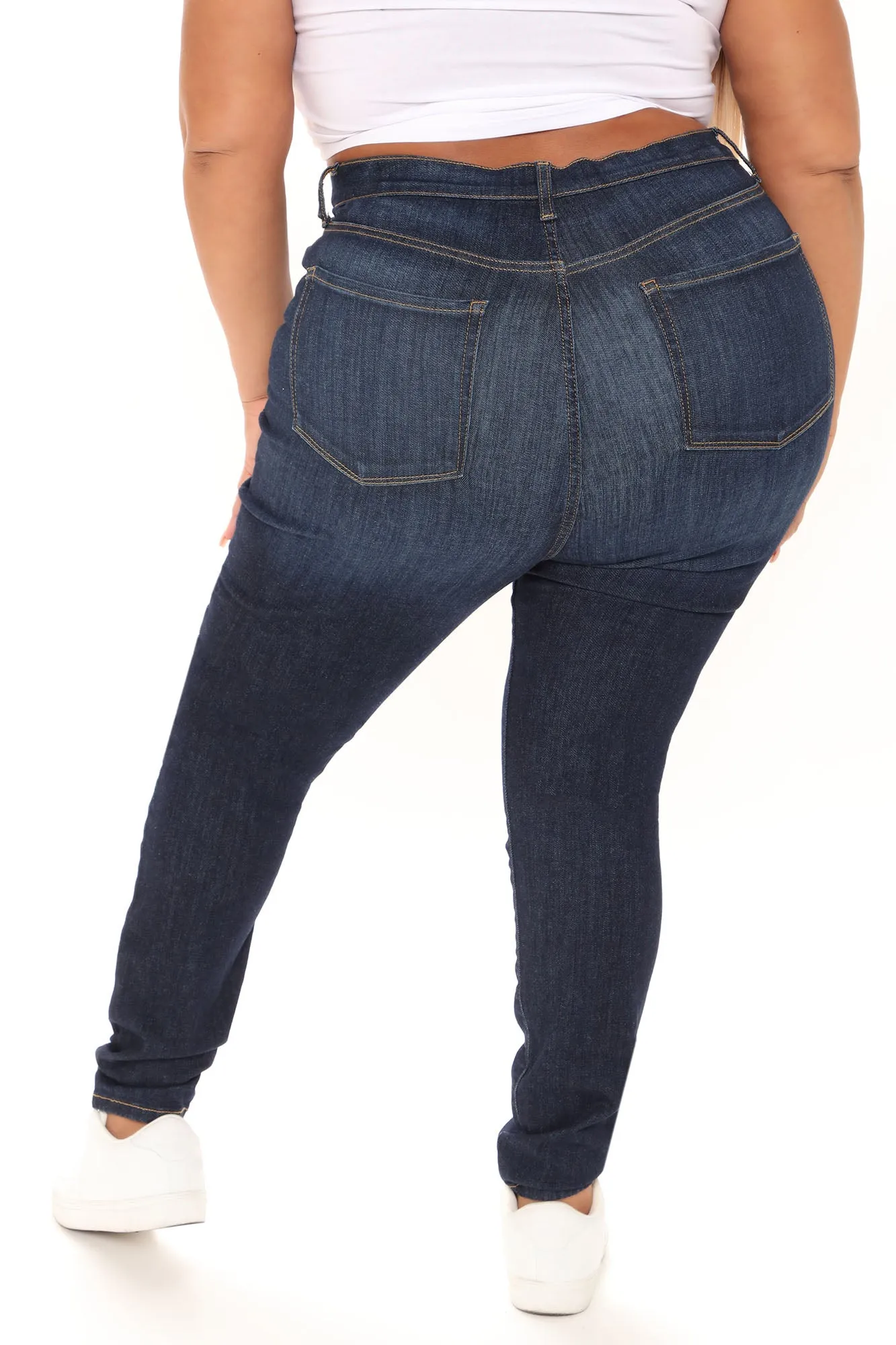 All For One Universal High Rise Skinny Jeans - Dark Wash