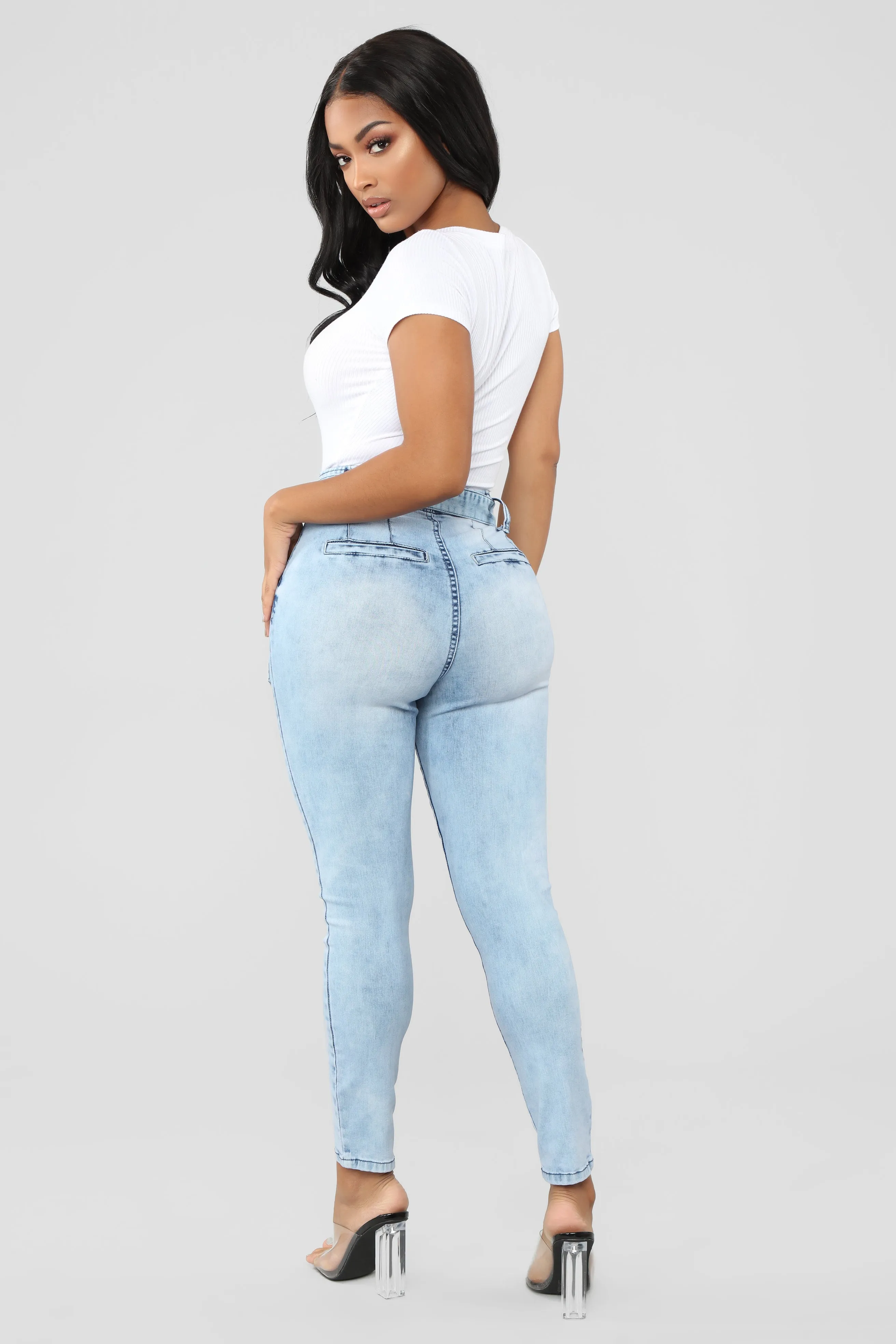 All Wrapped Up High Rise Jeans - Bleach