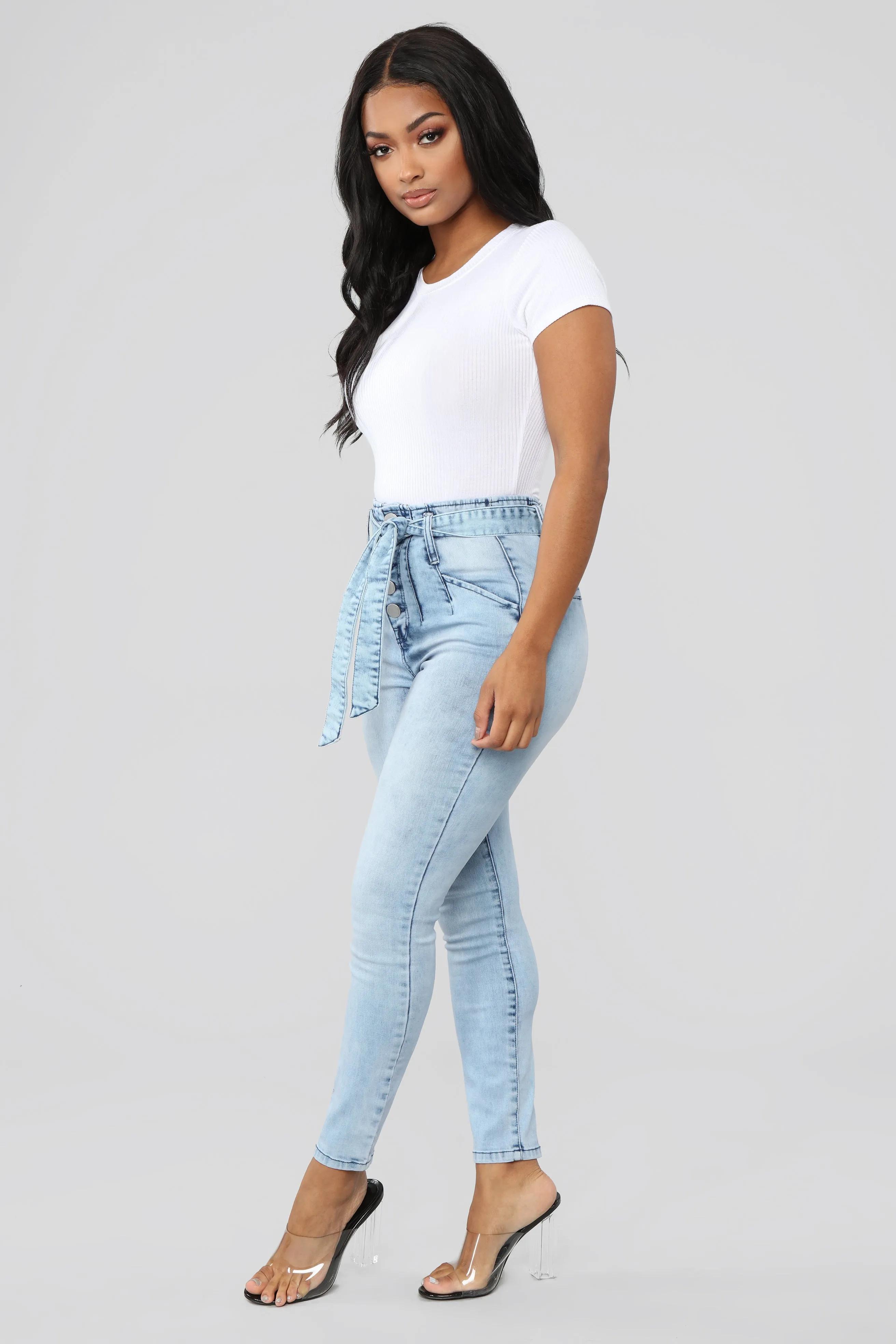All Wrapped Up High Rise Jeans - Bleach