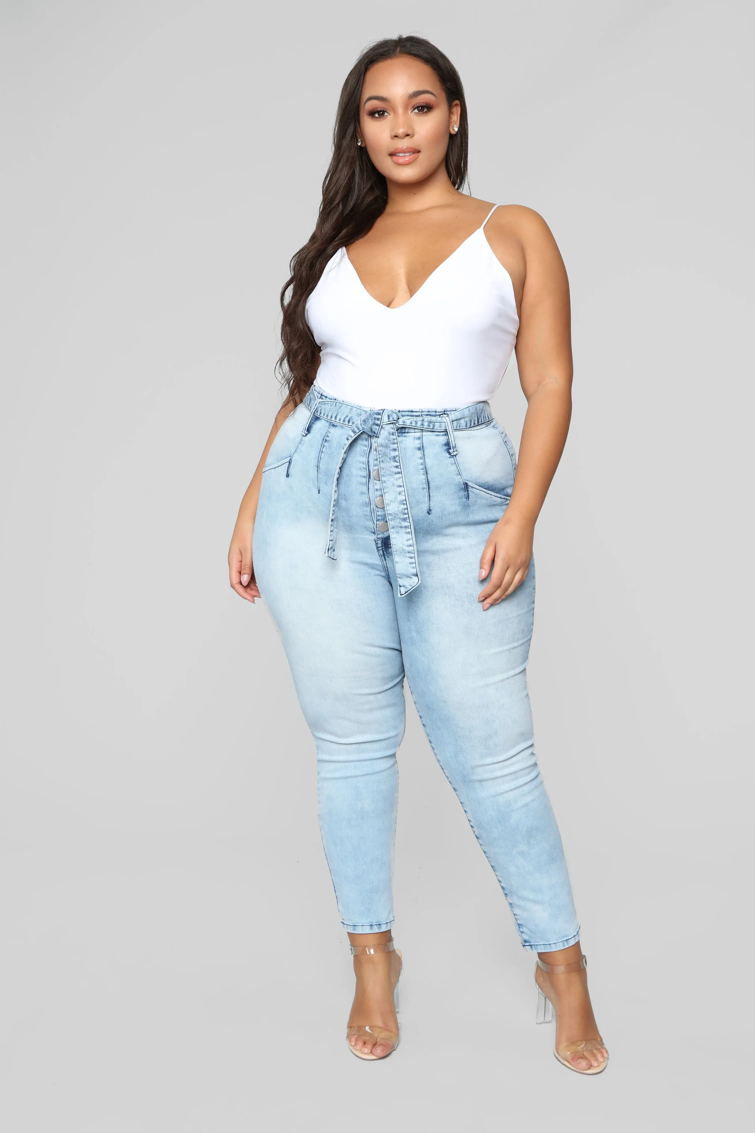 All Wrapped Up High Rise Jeans - Bleach