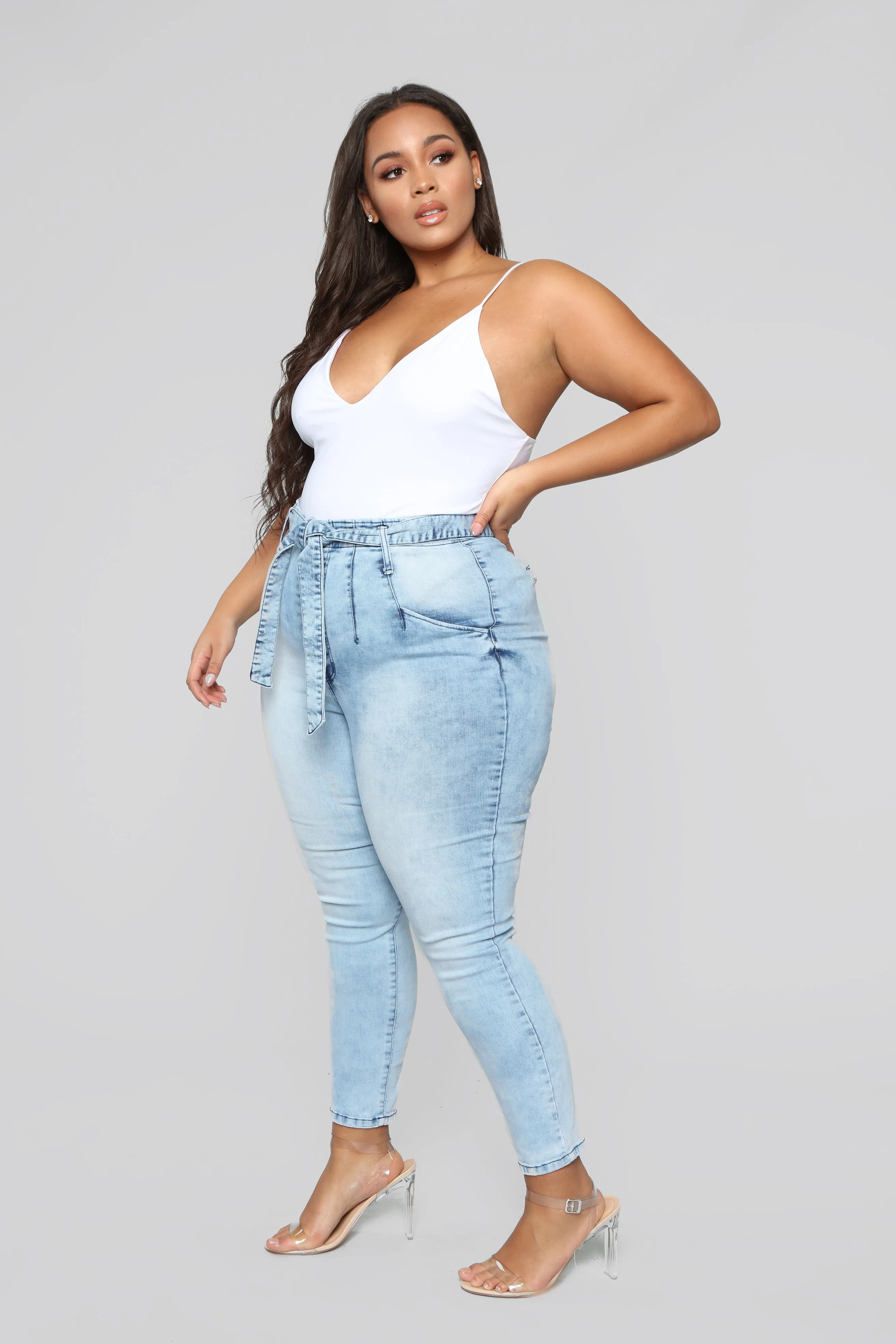 All Wrapped Up High Rise Jeans - Bleach