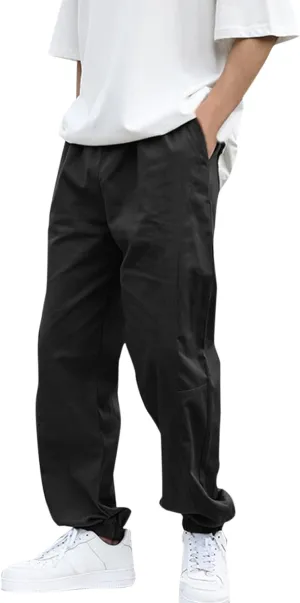Cargo Pants for Men Relaxed Fit Athletic Pants Men Running Training Workout Casual Pants Slim fit with Zipper Pockets