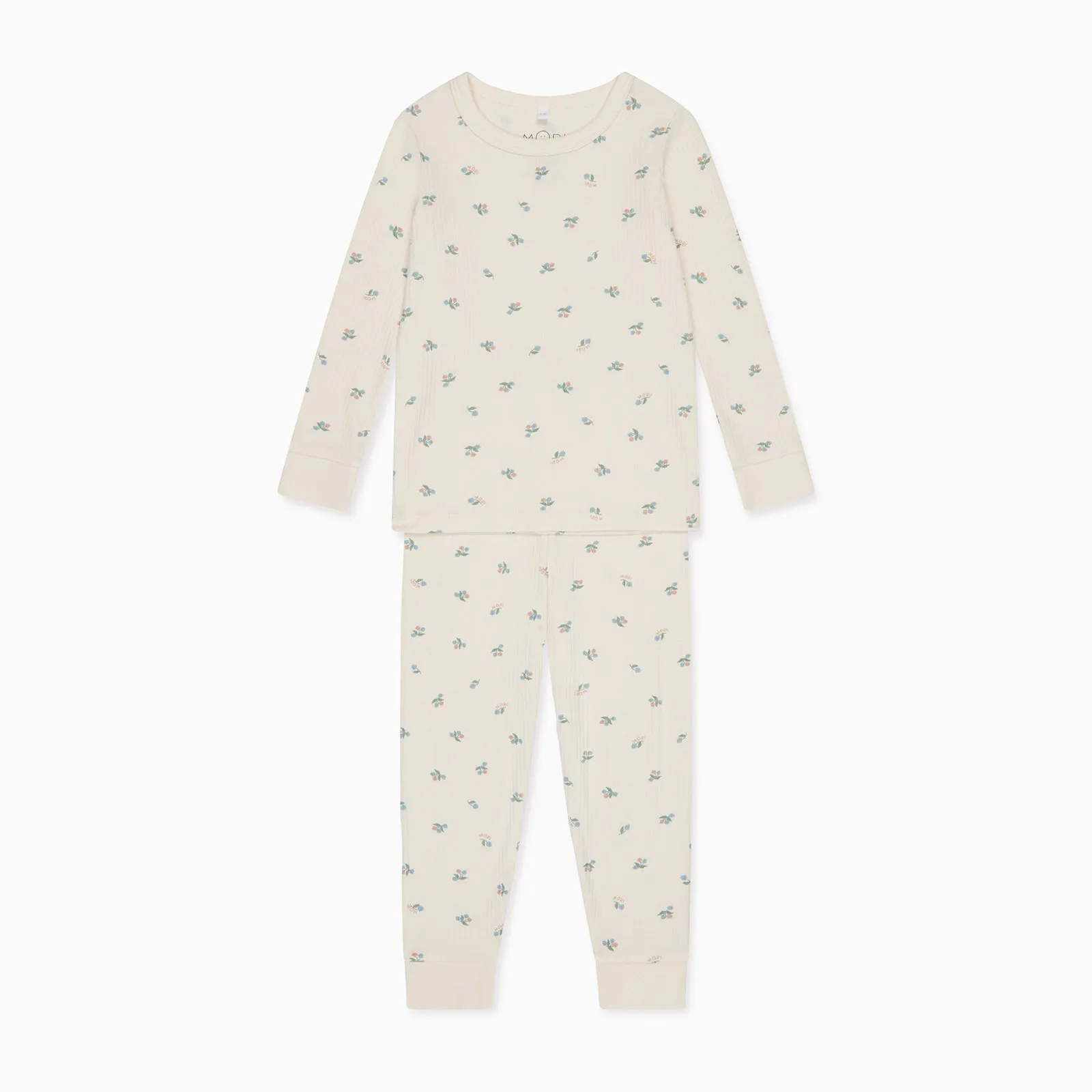 Floral Ribbed Pajama Set
