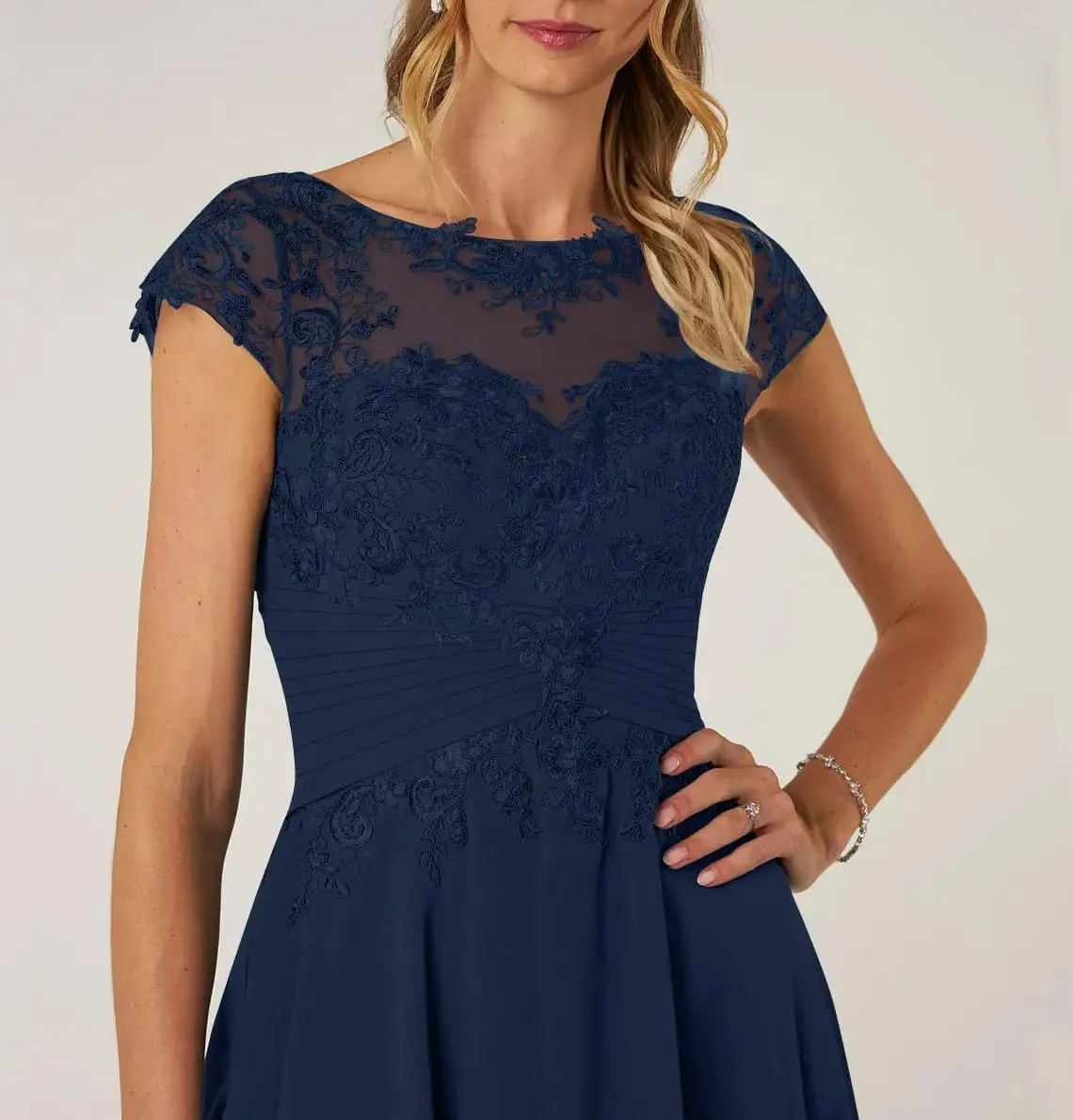 Lace Mother of The Bride Dresses Tea Length Formal Dress High Low Evening Gowns for Women
