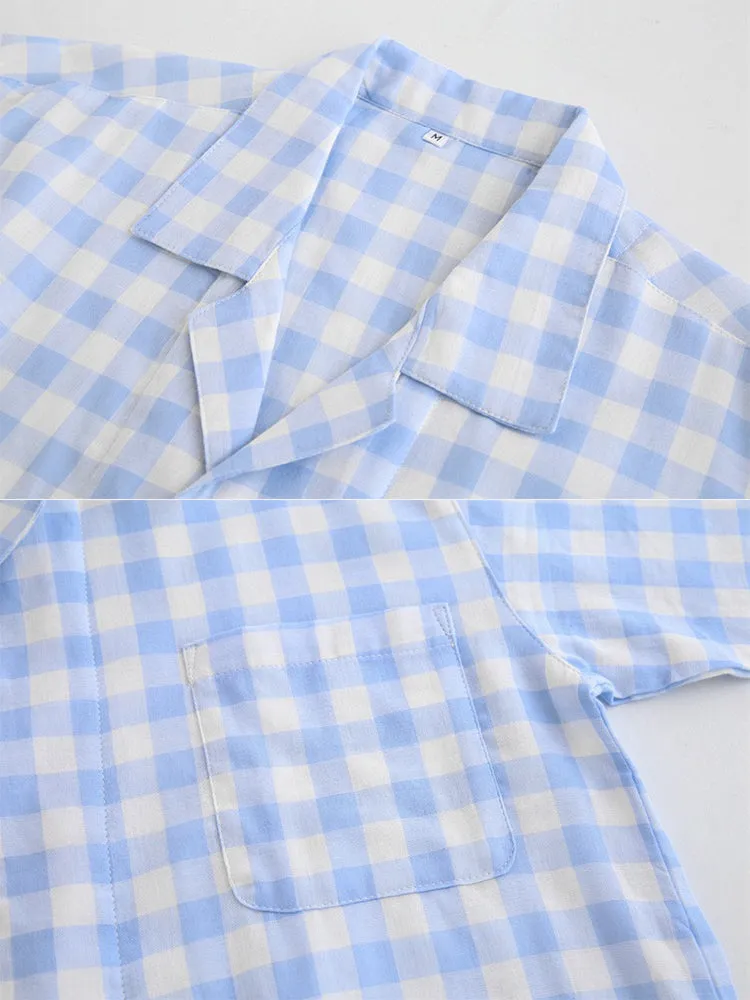 Men's 100% Cotton Woven Short Sleepwear Pajama Set