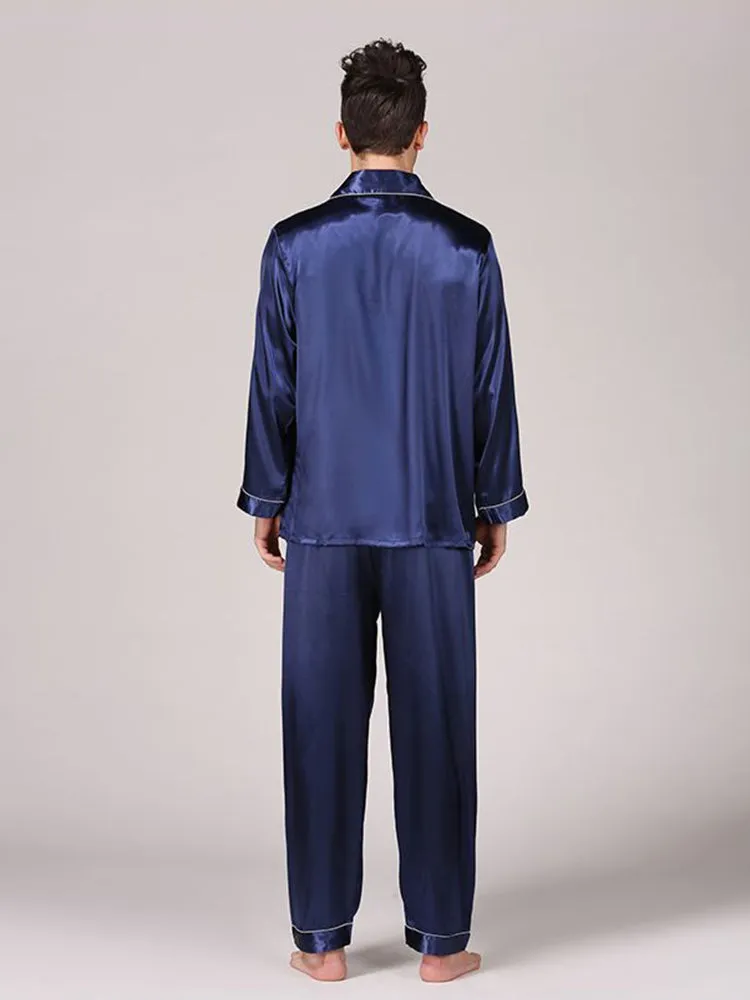 Men's Classic Satin Pajama Set Sleepwear