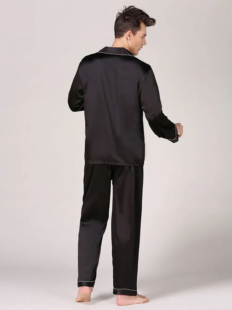 Men's Classic Satin Pajama Set Sleepwear