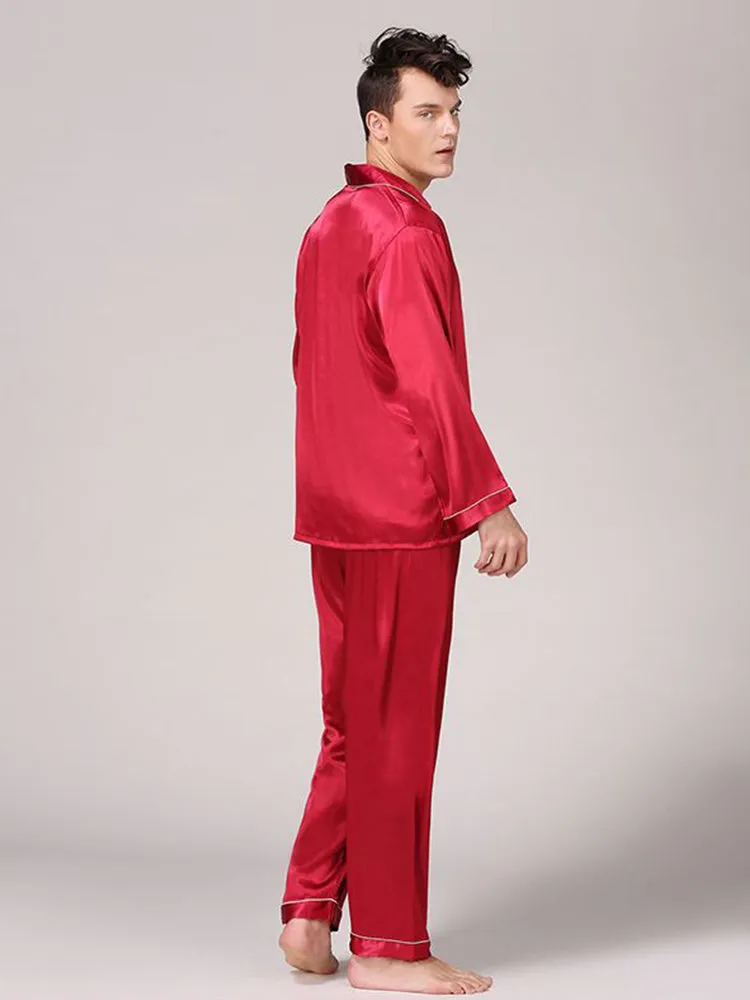 Men's Classic Satin Pajama Set Sleepwear