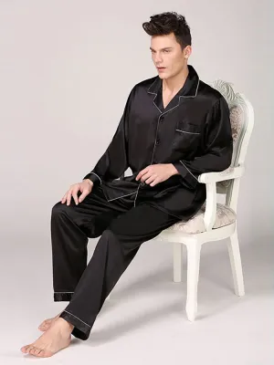 Men's Classic Satin Pajama Set Sleepwear