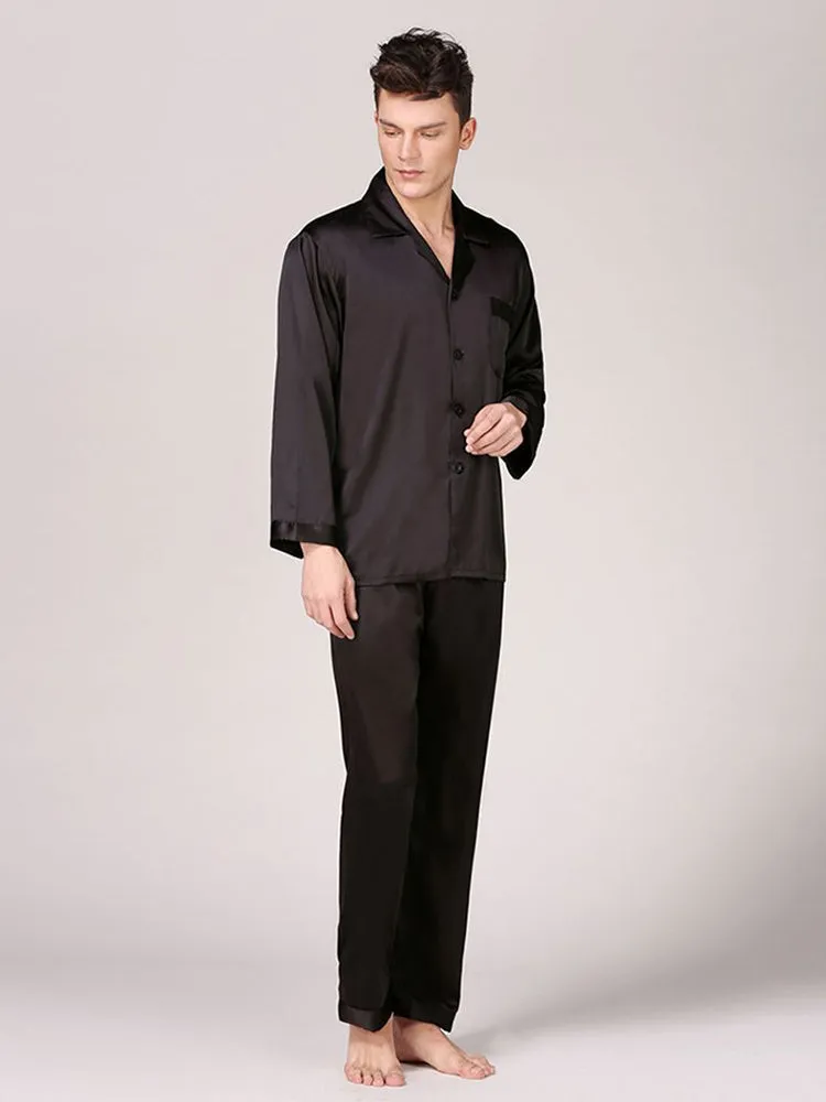 Men's Classic Satin Pajama Set Sleepwear