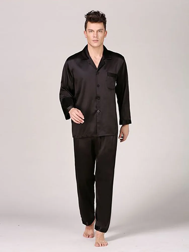 Men's Classic Satin Pajama Set Sleepwear