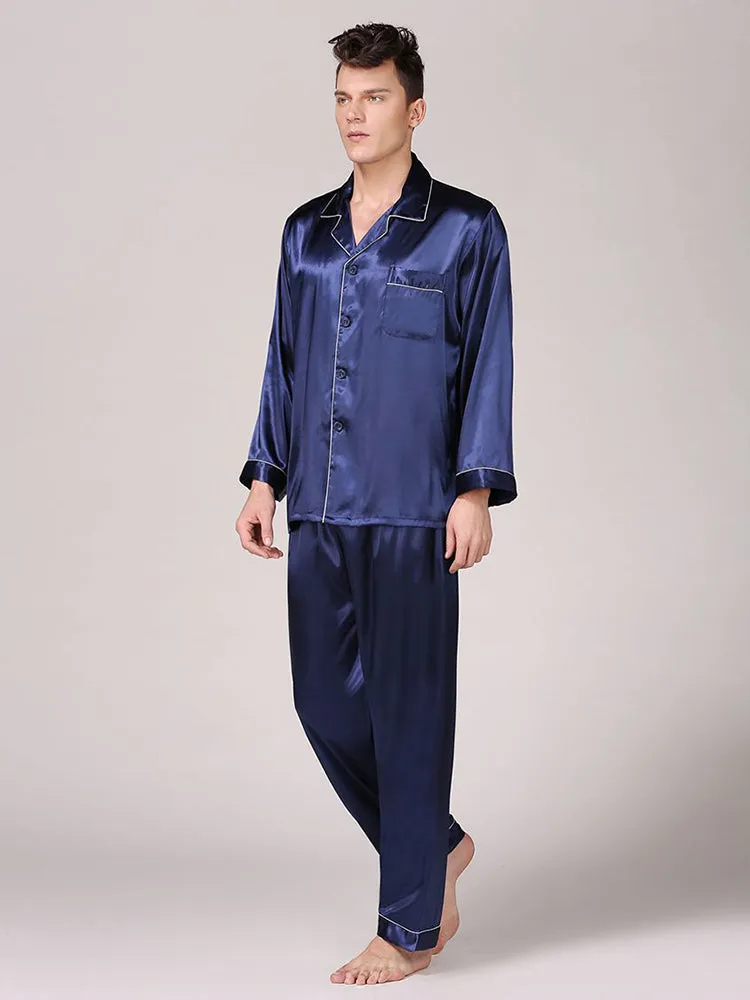 Men's Classic Satin Pajama Set Sleepwear