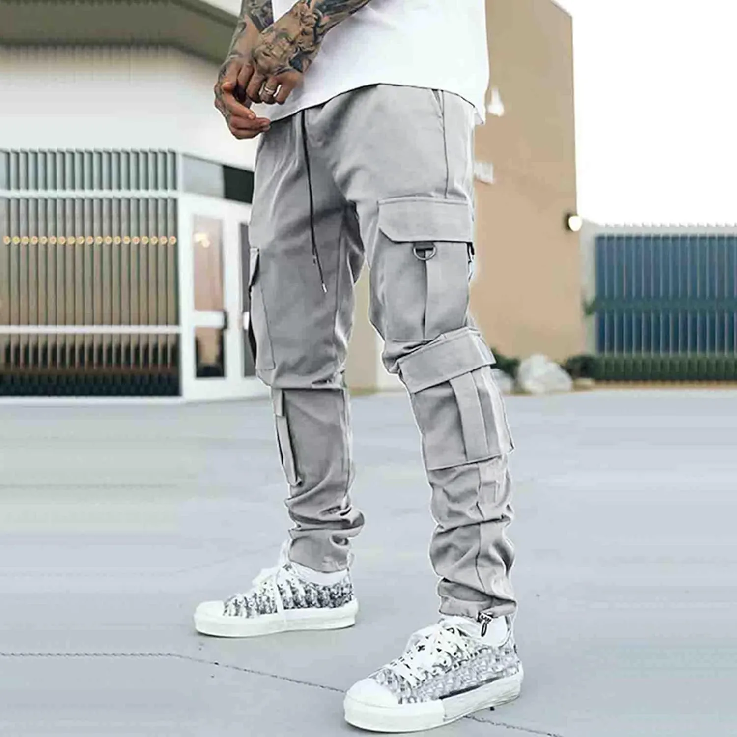 Mens Workout Cargo Sweatpants Pants Thermal Hiking Pants Men's Cargo Pants Lightweight Mens Work Pants Hiking Ripstop