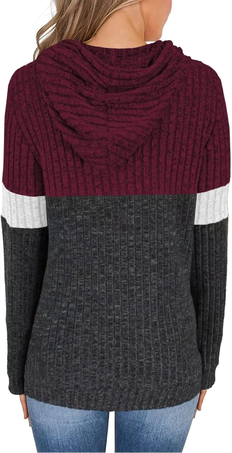 MixShe Sweaters for Women Fall Tops Long Sleeve Hoodie Ladies Sweatshirts Pullover Blouses Loose Casual Fashion Clothes