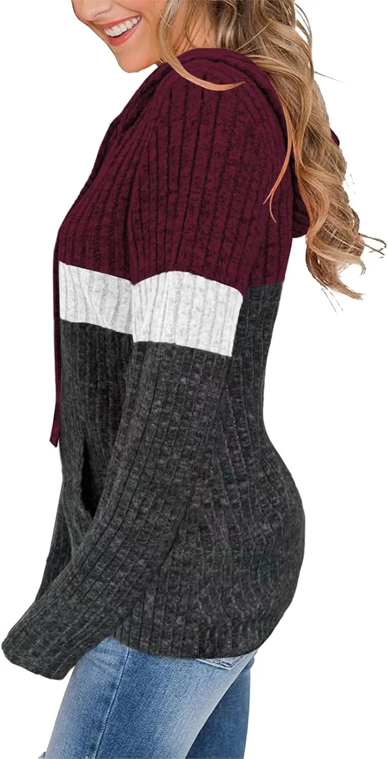 MixShe Sweaters for Women Fall Tops Long Sleeve Hoodie Ladies Sweatshirts Pullover Blouses Loose Casual Fashion Clothes