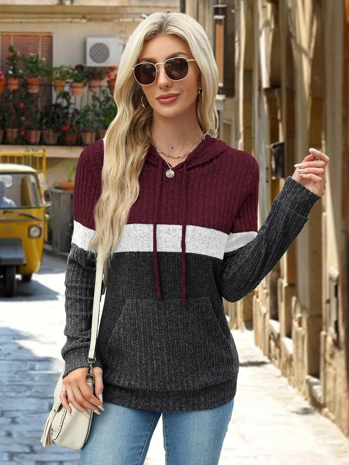 MixShe Sweaters for Women Fall Tops Long Sleeve Hoodie Ladies Sweatshirts Pullover Blouses Loose Casual Fashion Clothes