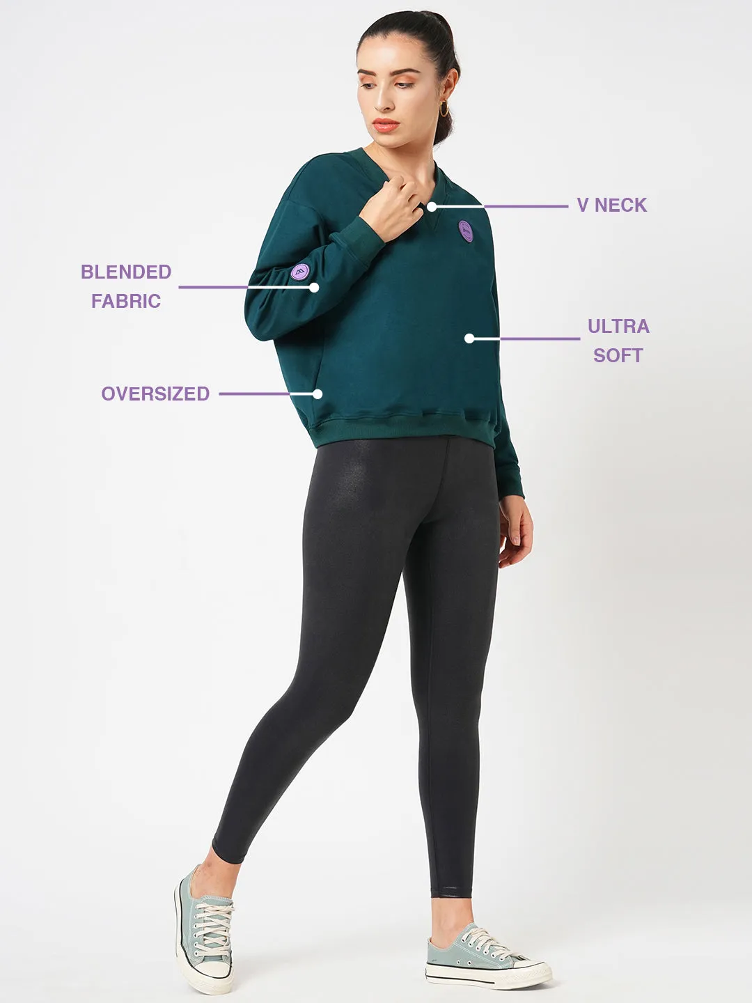 Movie Night Dark Green Sweatshirt