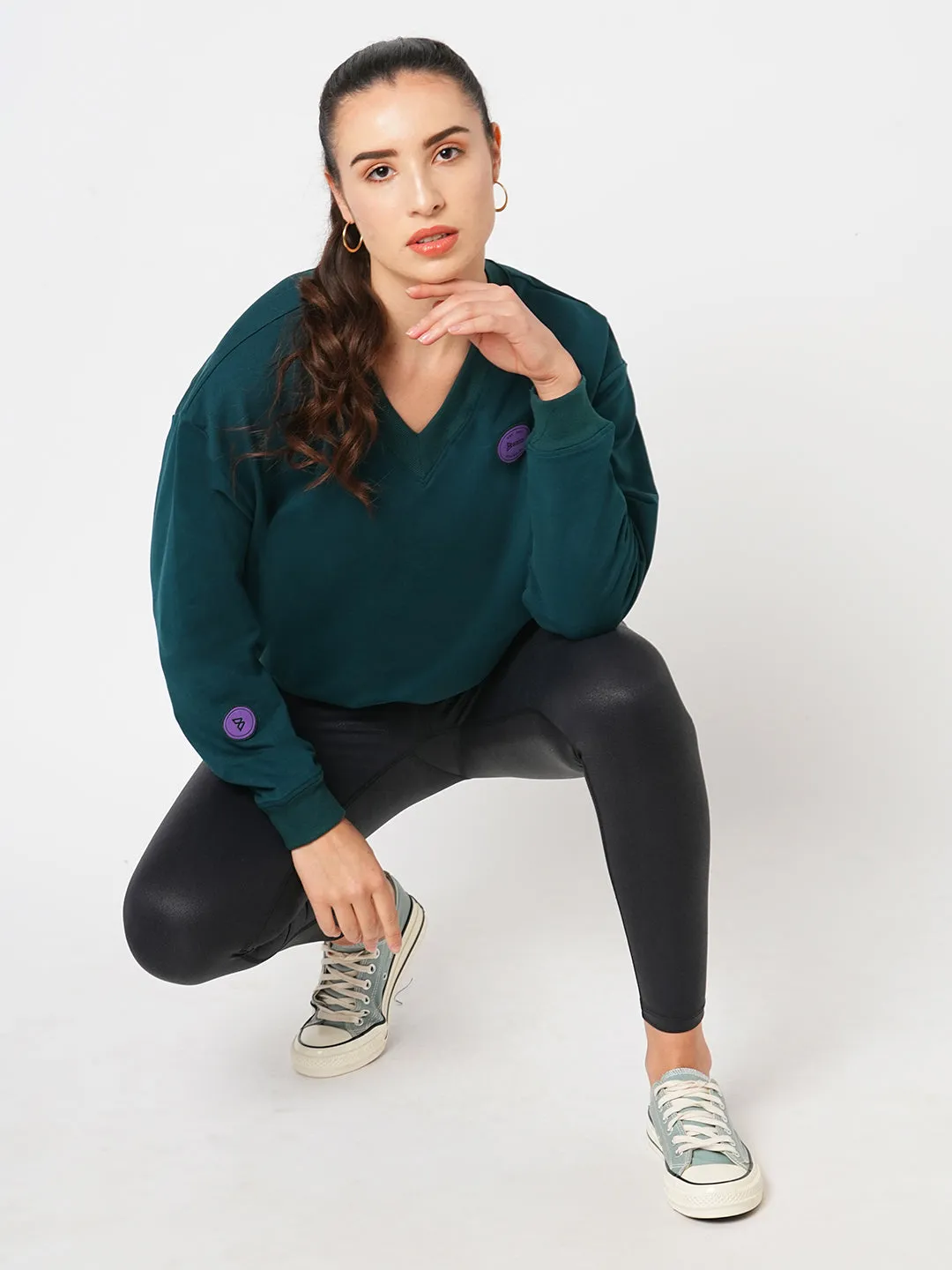 Movie Night Dark Green Sweatshirt