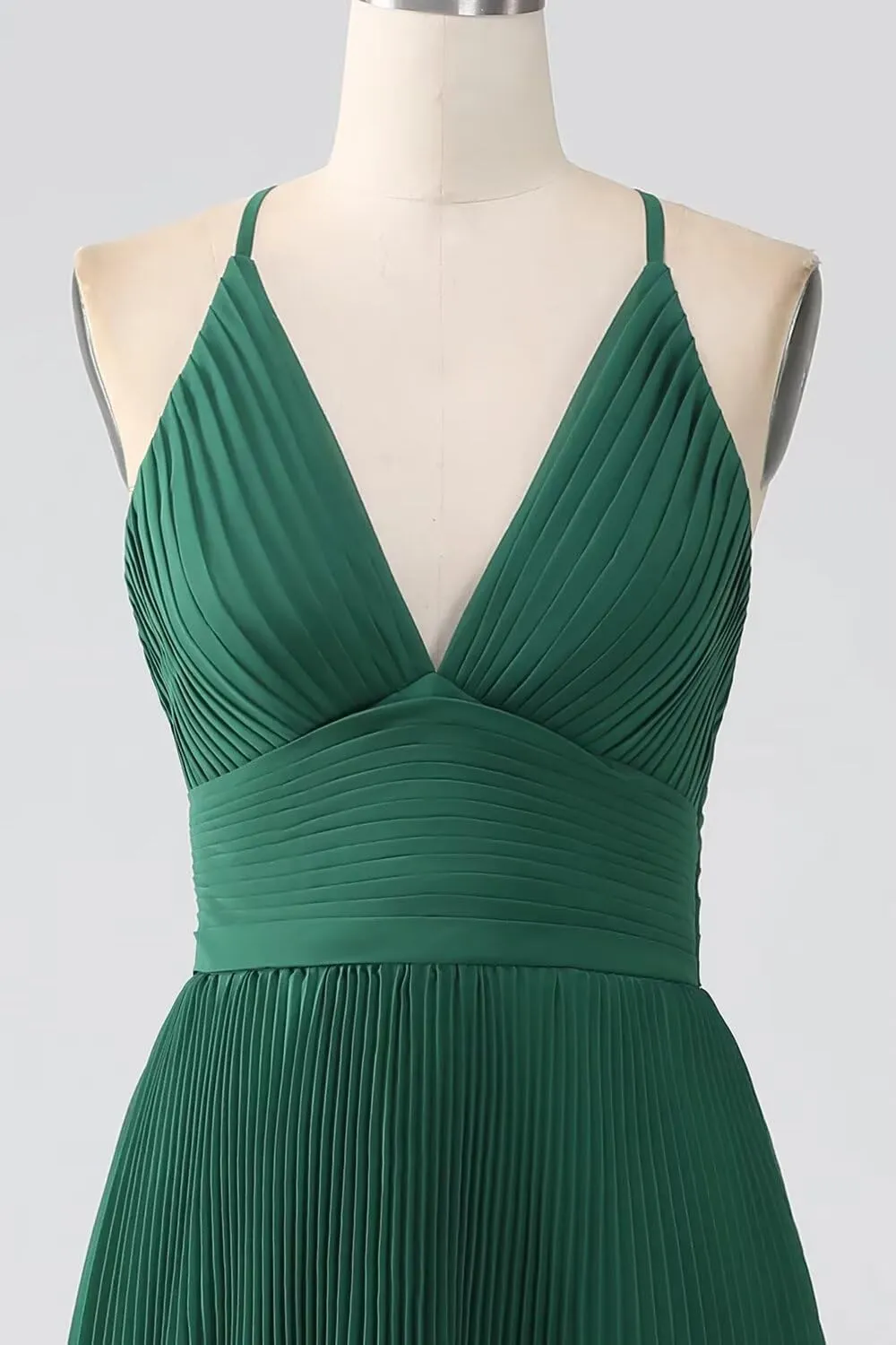 Tiered Ruffles Bridesmaid Dresses for Women Chiffon V-Neck A-line Long Formal Evening Gowns