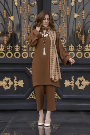 Winter Linen Dress With Wool Stole by Miski WDW1